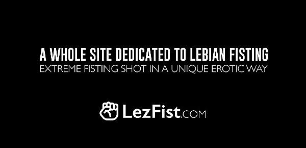  Hot lesbians fisting each other